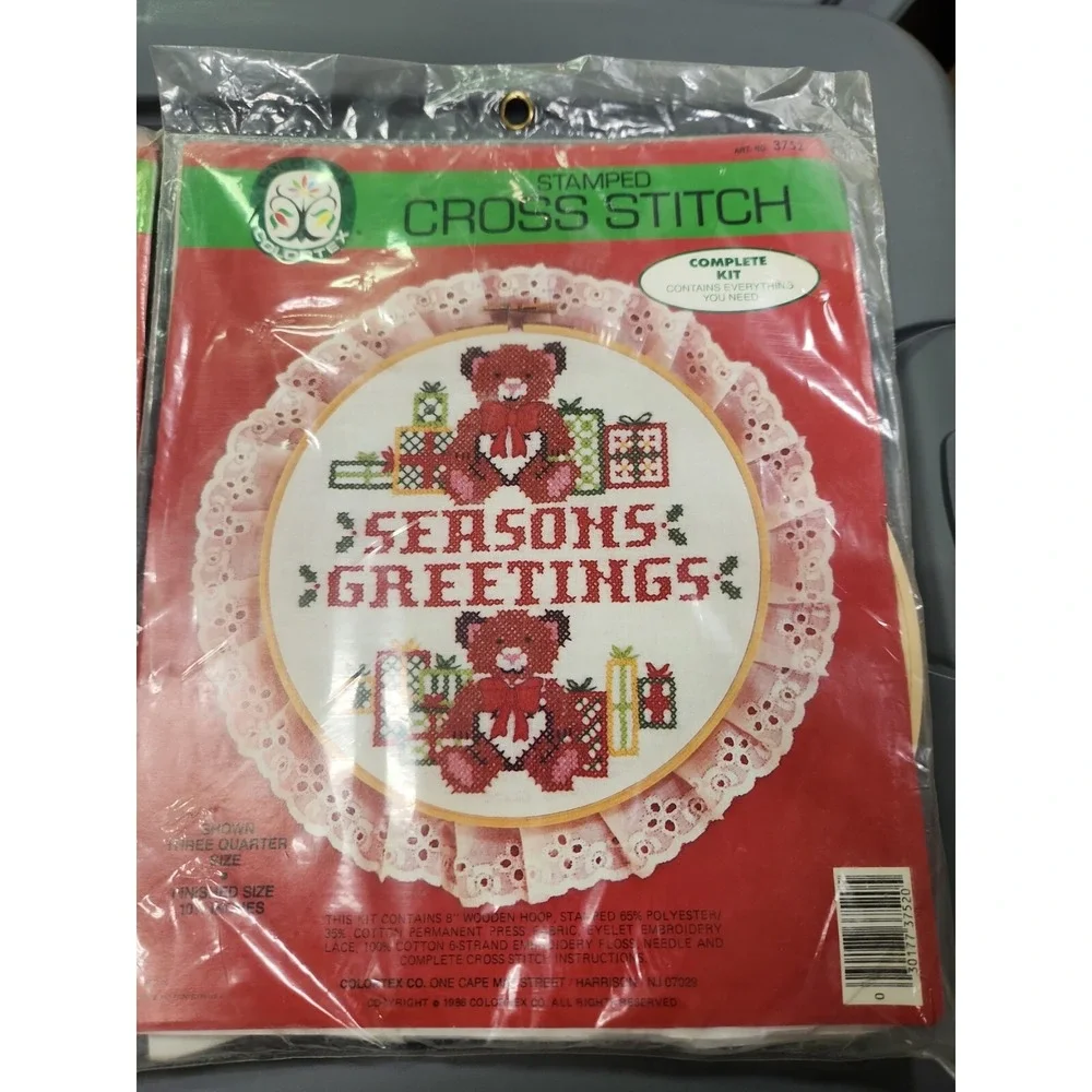 Vintage cross stitch 2  complete sets  Christmas  Seasons greetings New